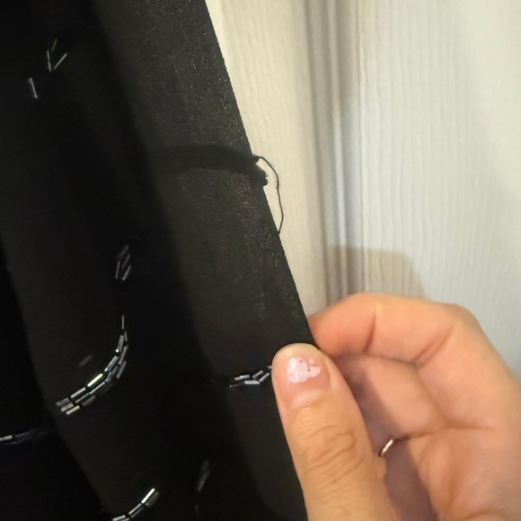 J. Luxmi New York Size L Beaded Sheer Blouse Tank Top Set Black Party Holiday‎ - Picture 5 of 13